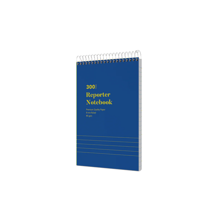 Collins School Essentials Reporter Notebook 200 x 127mm 8mm Ruled 300PP - Blue