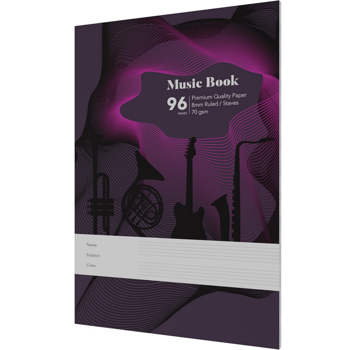 Collins School Essentials Music Book A4 96PP Plain/Ruled