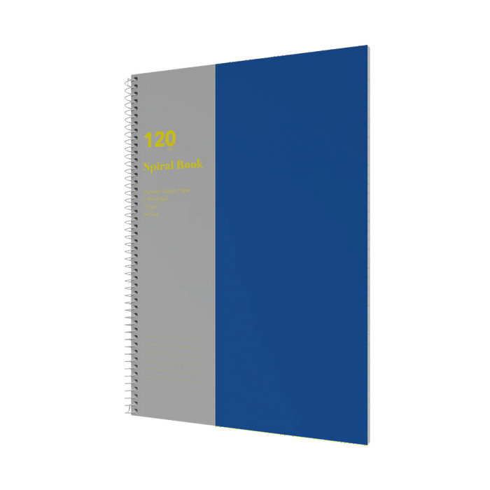 Collins School Essentials Spiral Book A4 7mm Ruled 120PP - Blue