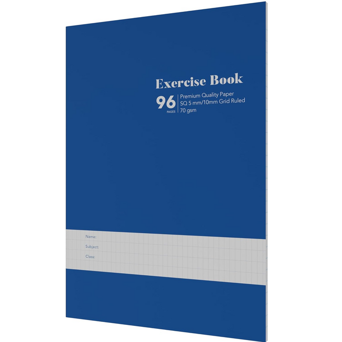 Collins School Essentials Exercise Book A4 10mm Grid 96PP - Blue