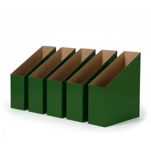 Creative Kids Magazine Box 165 x 220 x 155mm Dark Green Pack of 5
