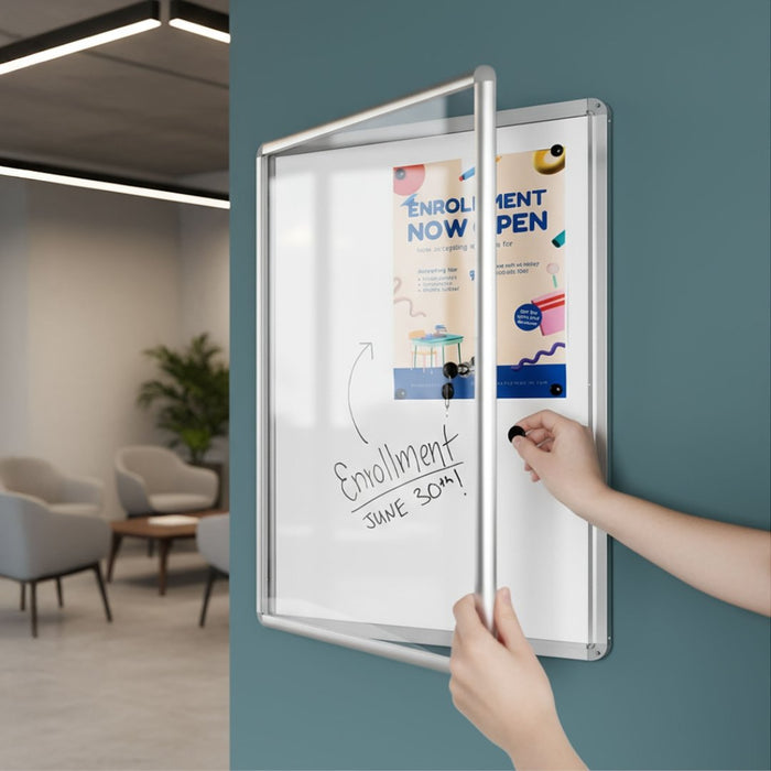 Visionchart Neo Notice Case 900 x 600mm Silver TXN9060