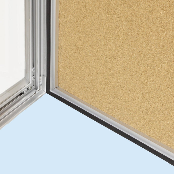 Visionchart TX Weatherproof 1 Door Notice Case 1050 x 1080mm Cork TX6000