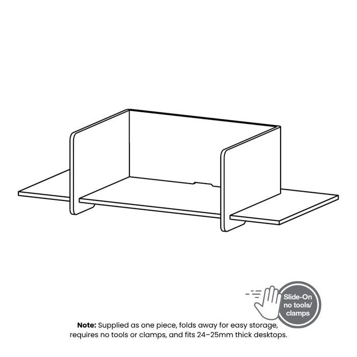 SANA Serenity Desk Screen 24mm Slide-On Surround 940 x 540 x 480mm