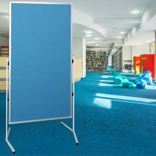 Visionchart Modulo Room Divider Pinboard T Leg 1500 x 1200mm Blue MPB1512A-4