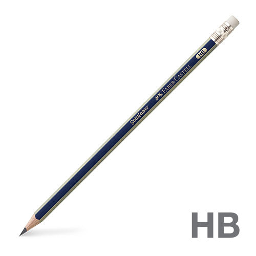 Faber-Castell Goldfaber Eraser Tip Graphite Pencil HB - Tin Cup of 72