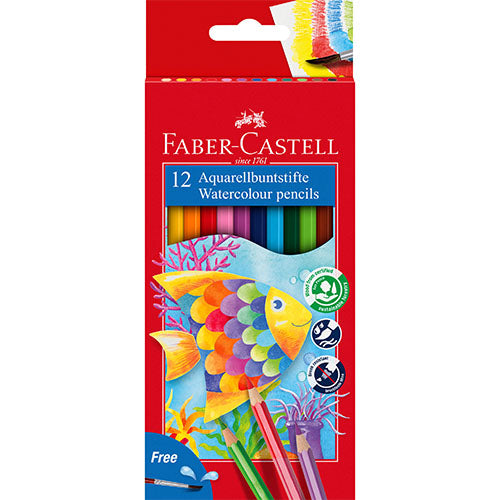 Faber-Castell Regular Watercolour Pencils 12 Pack