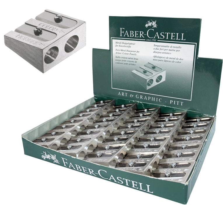 Taille-crayon métallique double pour artistes Faber-Castell