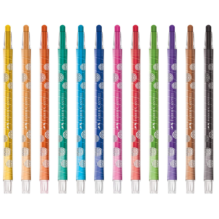 Faber-Castell Jumbo Twist Crayons 12Pk