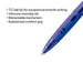 BIBBULMUN Everyday Retractable Ballpoint Pen – Blue Ink, 0.7mm Fine Point (Pack of 10)