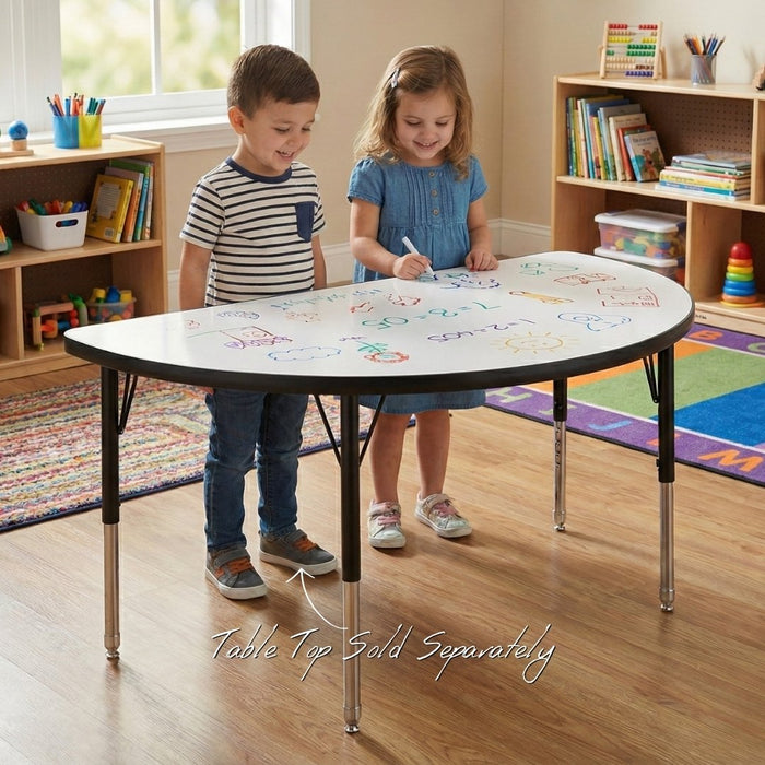 Creative Kids Height Adjustable Table Legs Set 500-750mm Black ETB-LEG