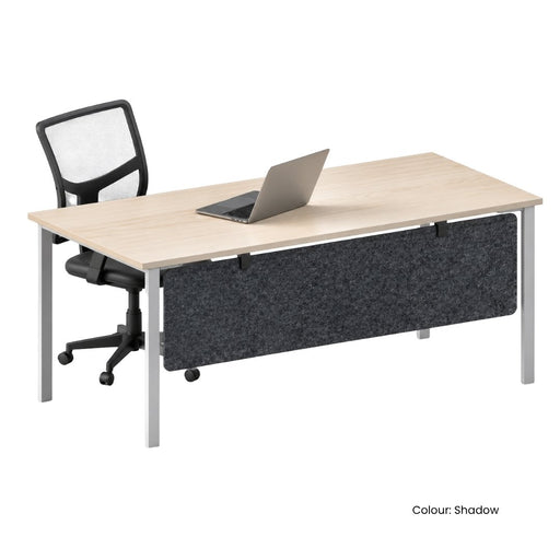SANA Serenity Desk Screen 12mm Below Desk 2400 x 600mm