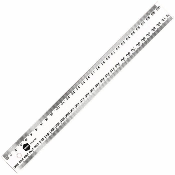 Marbig Plastic Ruler 30cm - Clear