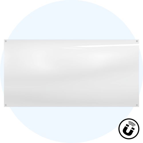 Visionchart Starphire Magnetic Glassboard 2400 x 1200mm Custom Colour