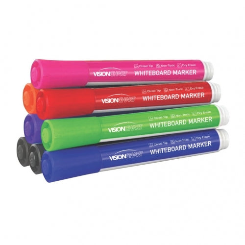 Visionchart Whiteboard Markers Chisel Tip Assorted Pack of 8