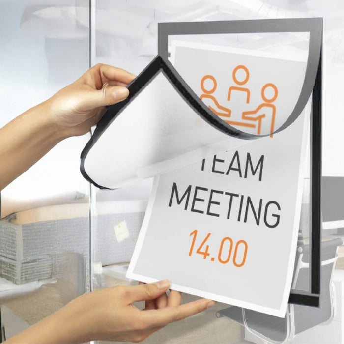Visionchart Repositionable Message Frame A4 239 x 325mm Silver VRF004