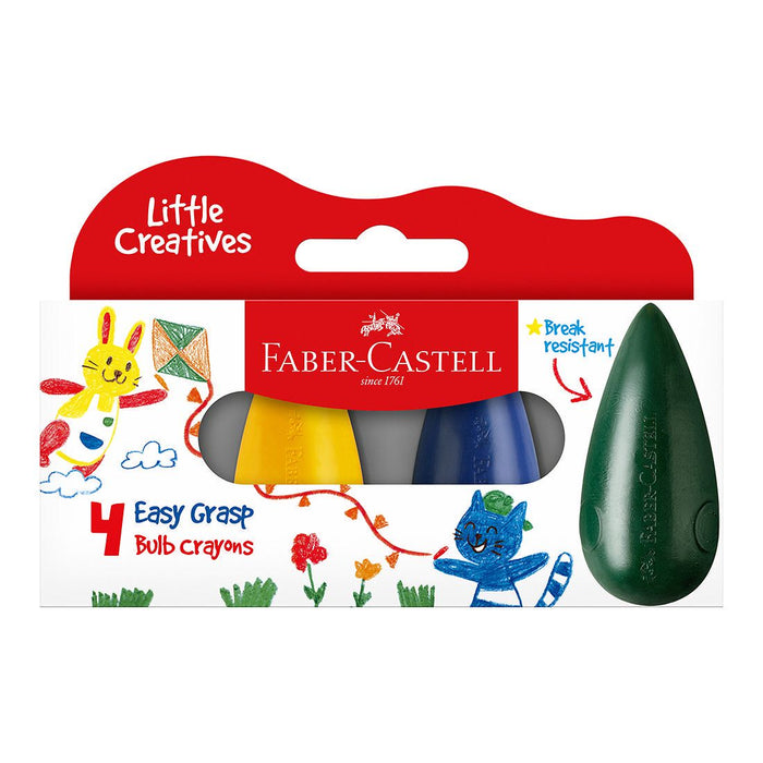 Faber-Castell Little Creatives Easy Grasp Bulb Crayon 4pk