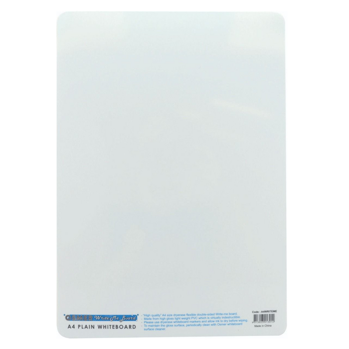 Osmer Student Whiteboard A4 Flexible - Plain
