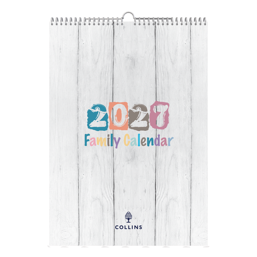 2027 Wall Calendar - 12 Month A3 Month to View - Wiro Hanger in Brighton - Collins Desktop