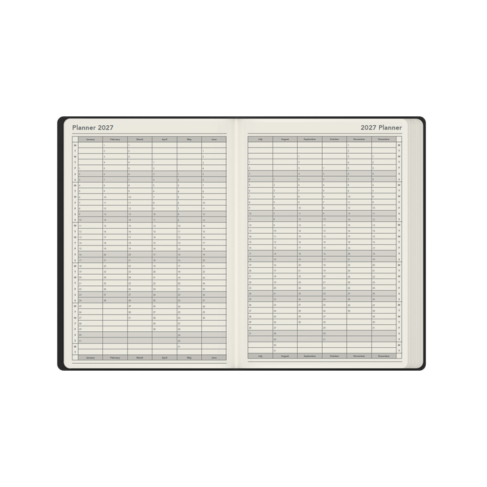 2027 Calendar Year Diary/Planner - 12 Month A4 Day to Page - Hard Cover - Collins Legacy Range