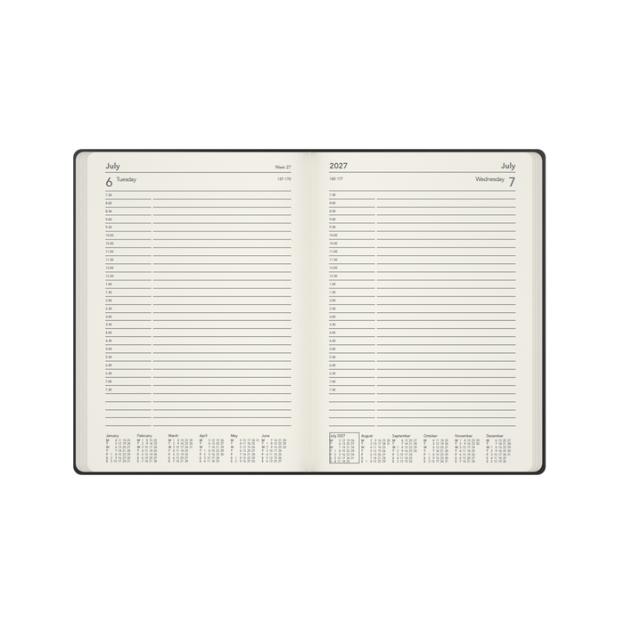 2027 Calendar Year Diary/Planner - 12 Month A5 Day to Page - Hard Cover - Collins Legacy Range