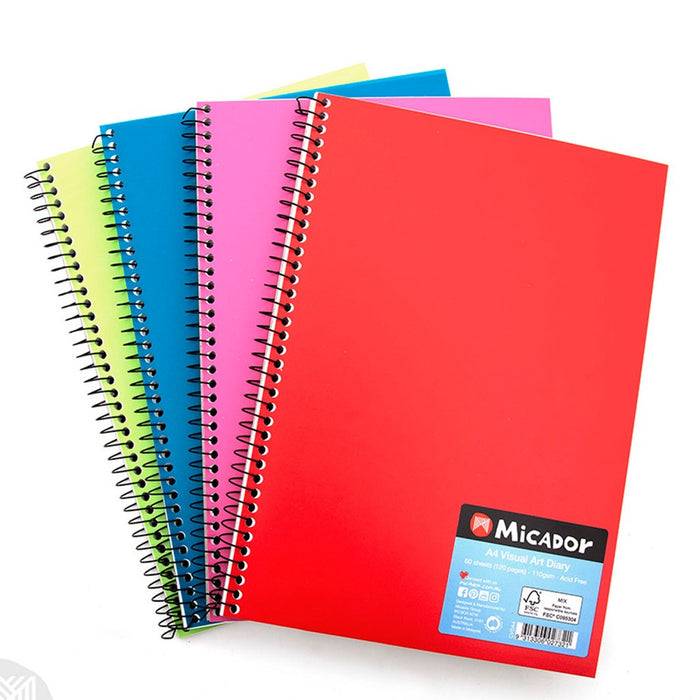 Micador M.Shield Visual Art Diary Black A4 (each)
