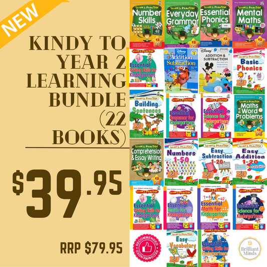 Kindy to Year 2 Learning Bundle (22 Books)