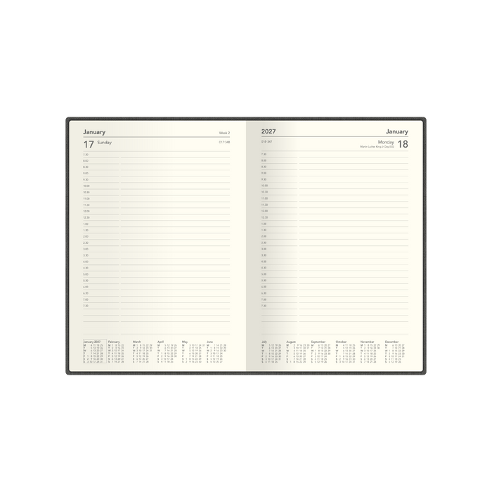 2027 Calendar Year Diary/Planner - 12 Month A5 Day to Page - Hard Cover - Collins Designer Range