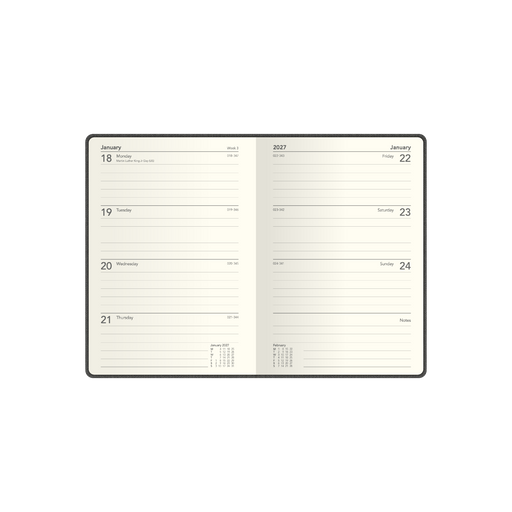 2027 Calendar Year Diary/Planner - 12 Month Pocket Week to View - Hard Cover - Collins Designer