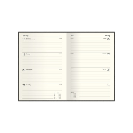 2027 Calendar Year Diary/Planner - 12 Month A5 Week to View - Hard Cover - Collins Designer Range