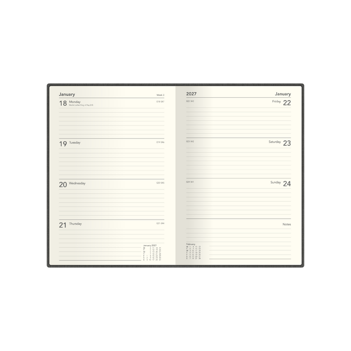 2027 Calendar Year Diary/Planner - 12 Month A5 Week to View - Hard Cover - Collins Designer Range