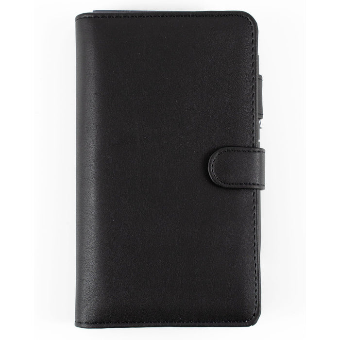Undated Week to View Slimline Day Planner – 162 × 82mm – PU Snap Closure in Black – Debden Day
