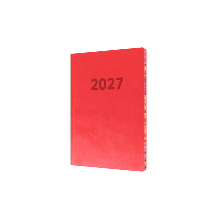 2027 Calendar Year Diary/Planner - 12 Month A5 Week to View - Soft Cover - Collins Edge Rainbow