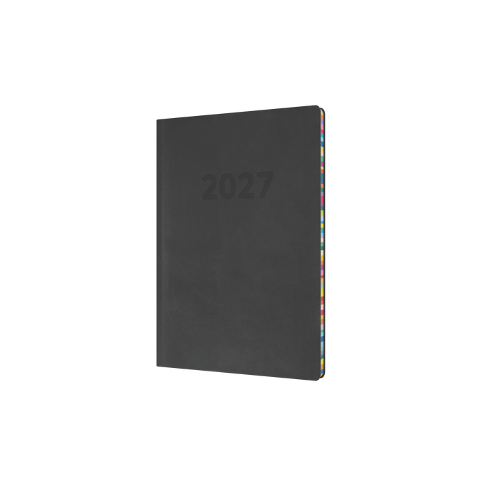 2027 Calendar Year Diary/Planner - 12 Month A5 Week to View - Soft Cover - Collins Edge Rainbow