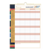 2027 Wall Calendar - 12 Month A3 Month to View - Wiro Hanger in Edge Mira - Collins Desktop
