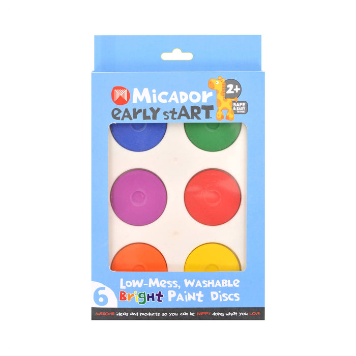 Micador early stART Low Mess Washable Paint Discs Bright