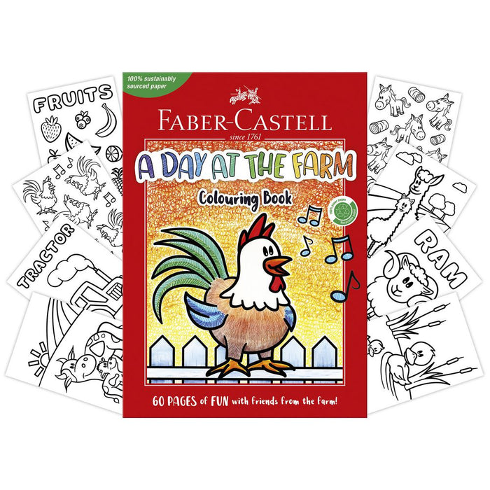 Faber Castell A Day at the Farm Colouring Book (60 Pages)