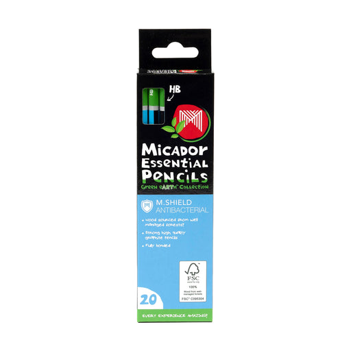 Micador Essential Pencils HB 20 Pack