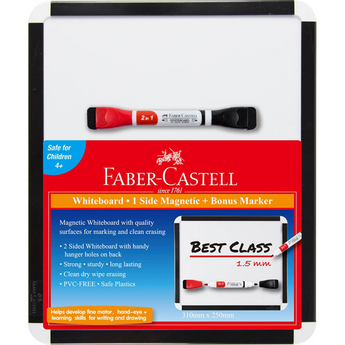 Faber-Castell Whiteboard 1 Sided Magnetic + Bonus Marker