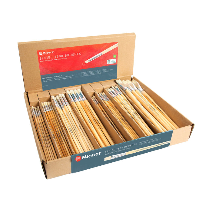 Micador Series 1600 Brushes Display and Contents