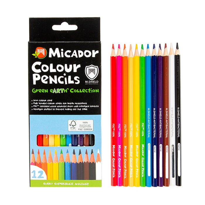 Micador M.Shield Colour Pencils 12 Pack