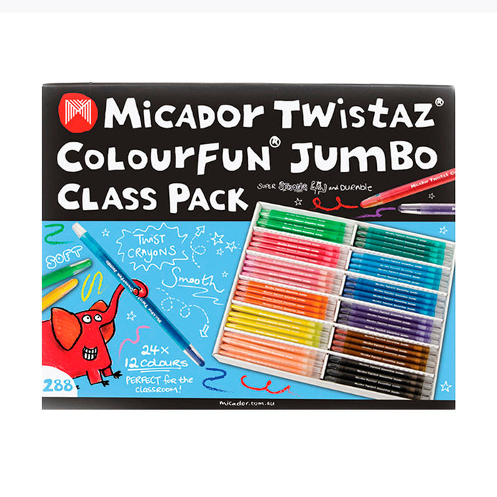 Micador Twistaz Jumbo Crayons Class Pack 288