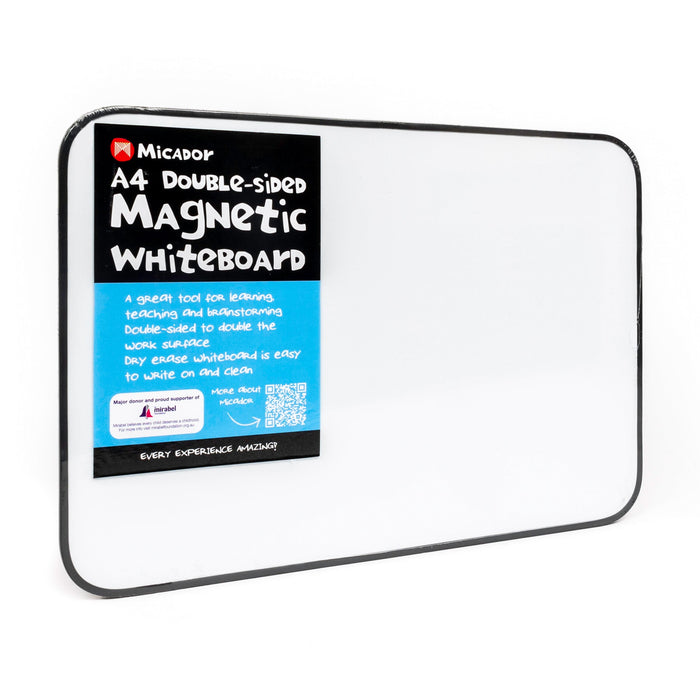 Micador A4 Double Sided Magnetic Whiteboard
