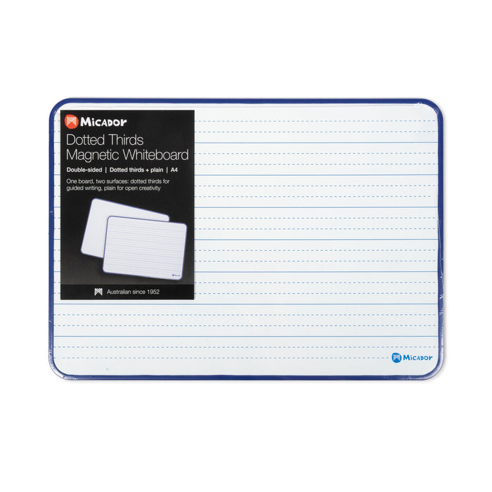 Micador A4 Double Sided Magnetic Whiteboard Dotted Thirds