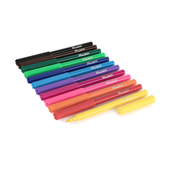 Micador Jr. Colour Wash Repeat Fabric Markers 60 Pack