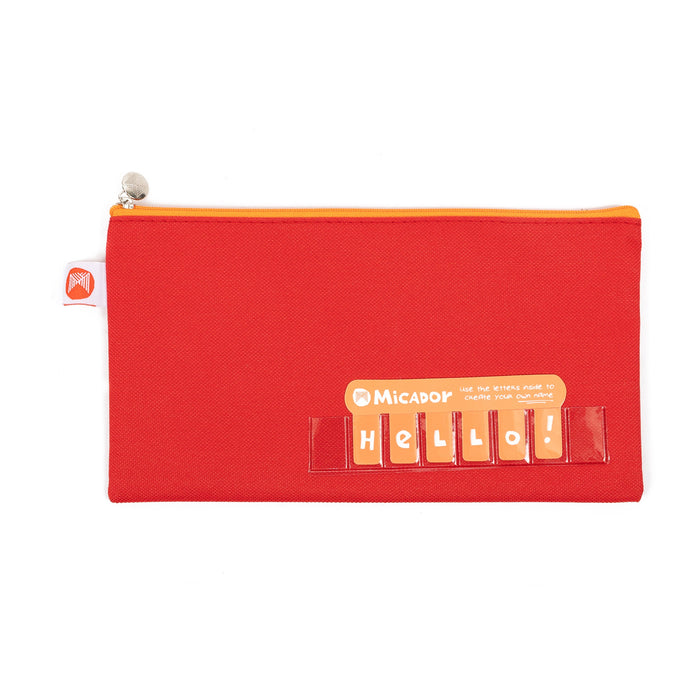 Micador Name Pencil Case 235x130mm Red
