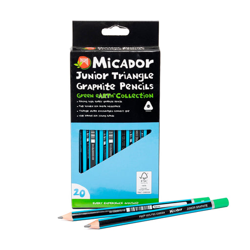 Micador Junior Triangle Graphite Pencils 2B 20 Pack