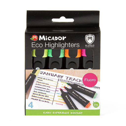 Micador Eco Highlighters 4 Pack