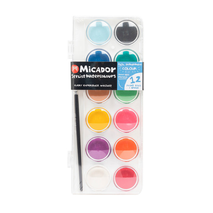 Micador Watercolour Palette Stylist 12 Disc