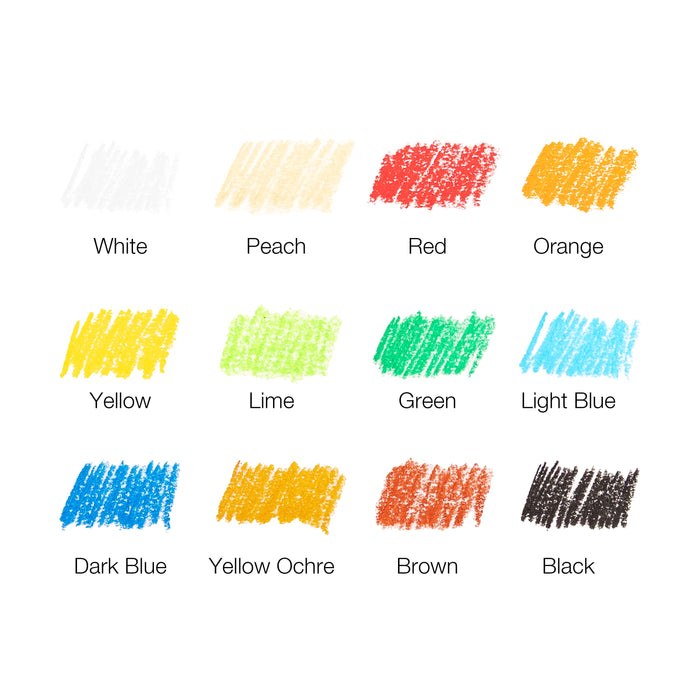 Micador Colourfun Large Oil Pastels 12 Pack